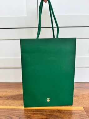 100% Authentic Rolex Green Medium Shopping Bag